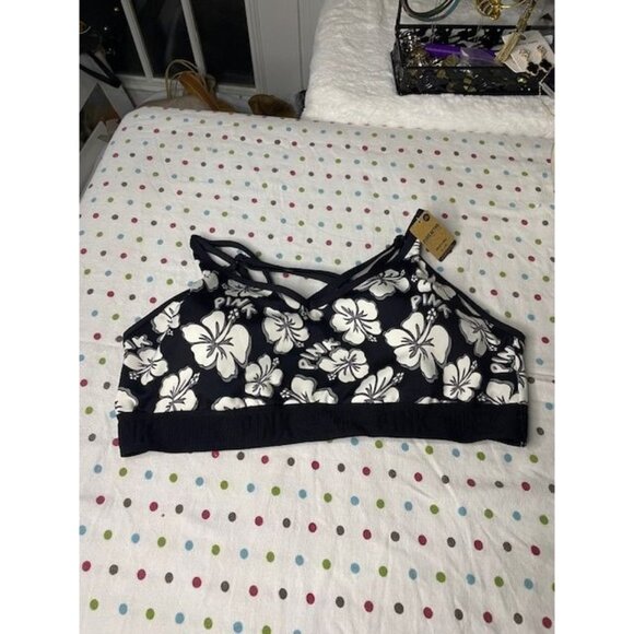 Victoria’s Secret PINK Active Ultimate Sports Bra – Hibiscus Floral Print, Strap - Picture 1 of 4